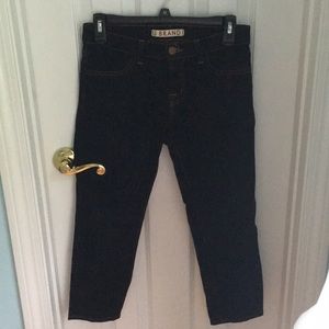 J Brand Dark Denim Cropped Jeans